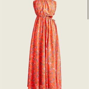 J. Crew Orange Floral Dress
